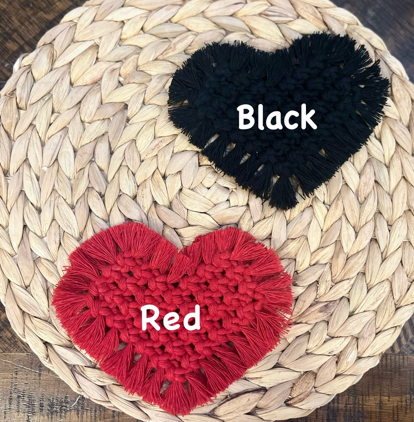 Macrame Heart Coasters | Coquette Aesthetic | Boho | home decor | Valentine’s Day | Mug rug | gift | housewarming | wedding | Party favor
