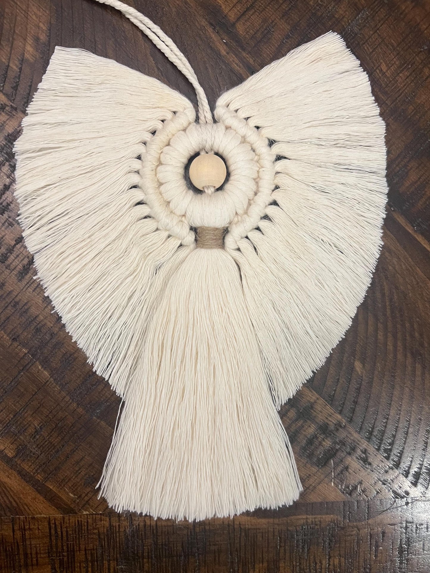 Macrame Angel Ornament, Angel wall hanging, boho wall decor, Christian gift, Christmas gift, Holiday home decor