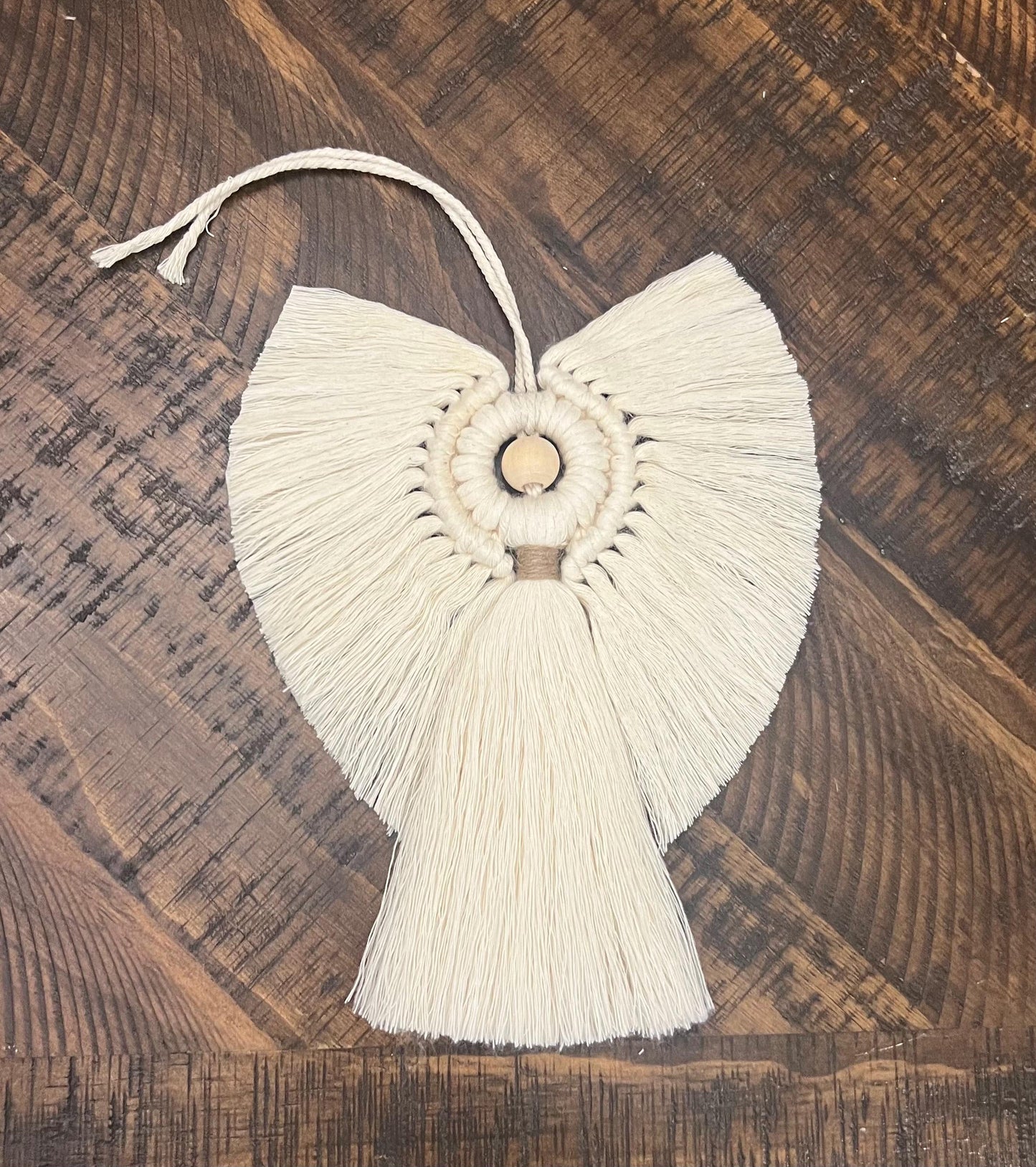 Macrame Angel Ornament, Angel wall hanging, boho wall decor, Christian gift, Christmas gift, Holiday home decor