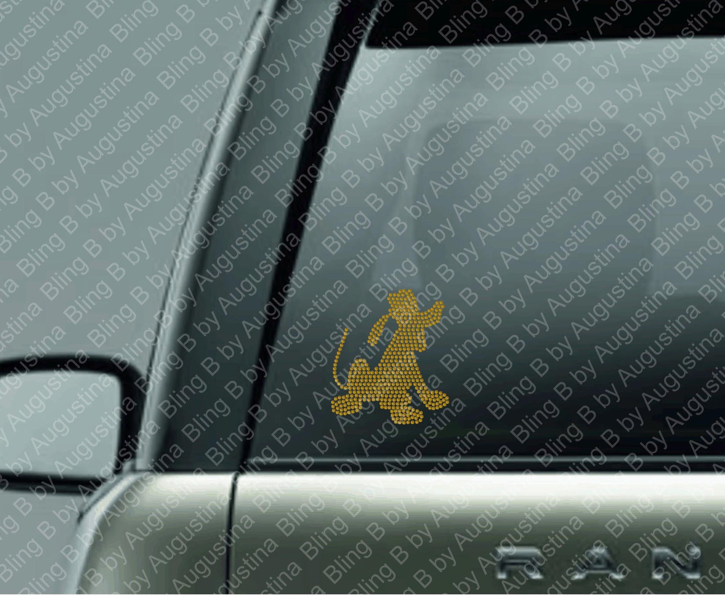 Pluto inspired Rhinestone decal/Car window decal/rhinestone sticker/decal/sticker