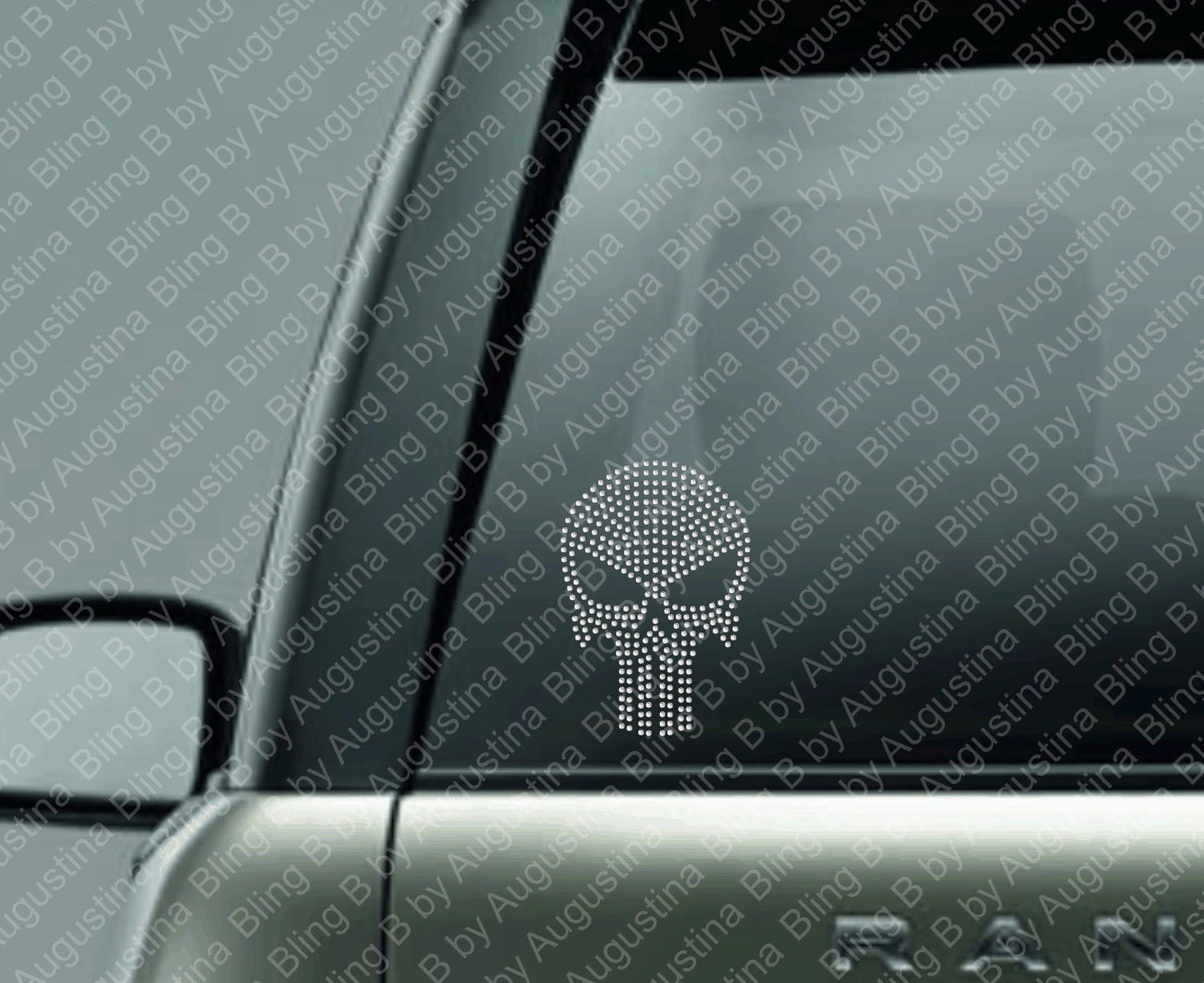 The Punisher Rhinestone Car Window Decal/rhinestone sticker/punisher decal/the punisher skull/sport/marvel/sticker/vigilante/frank castle