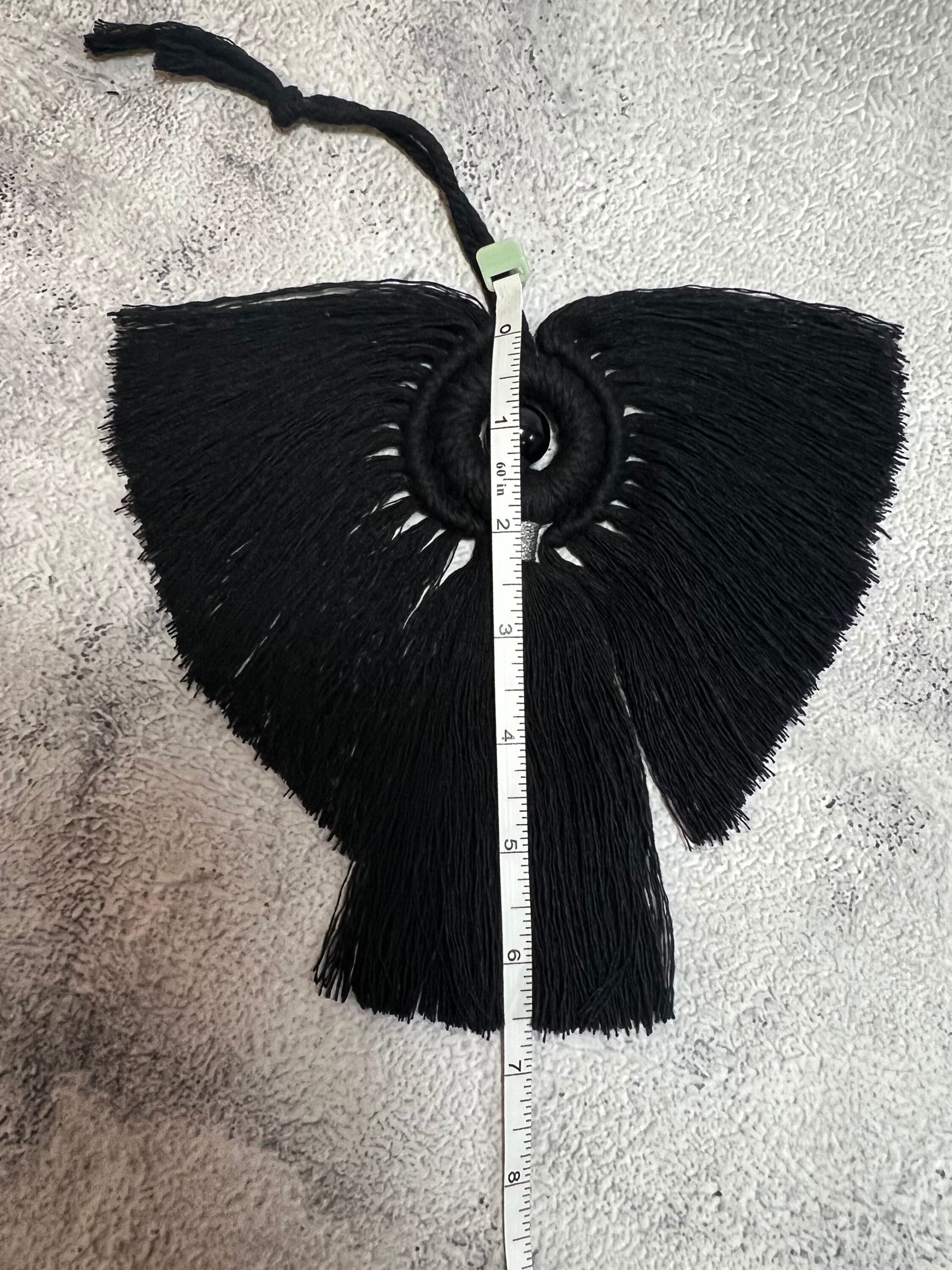 Macrame Angel Ornament, Dark Angel wall hanging, Angel wall hanging, boho wall decor, gothic gift, Christmas gift