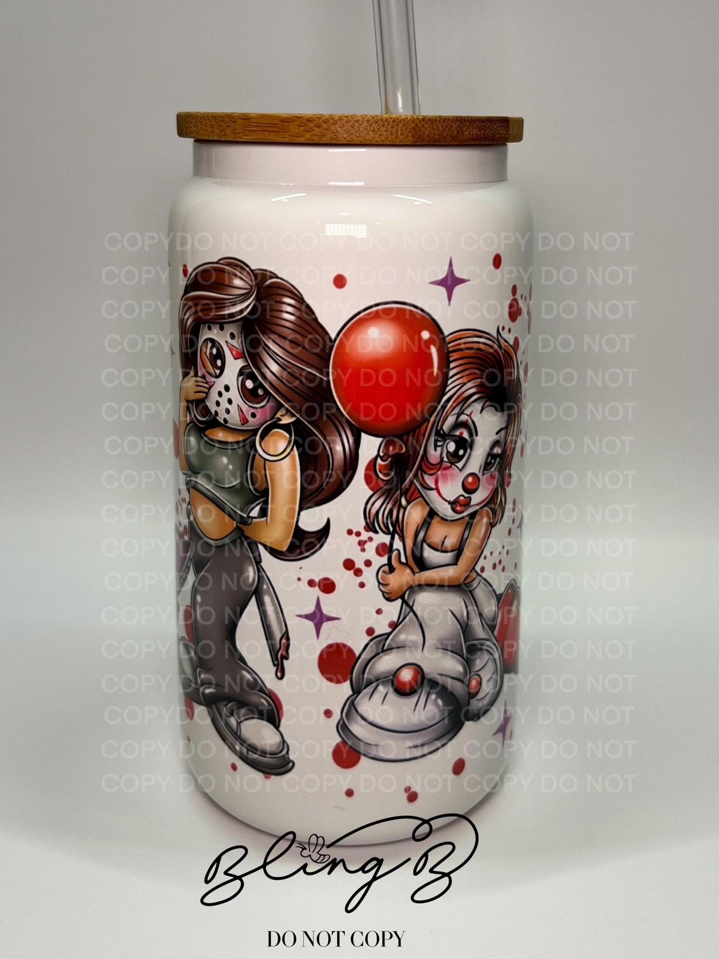 Halloween Home Ghouls glass Libby cup, Libby glass tumbler, iced coffee cup, beer can glass cup, 16 oz, smoothie cup