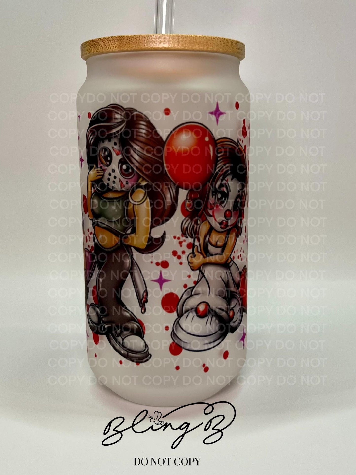 Halloween Home Ghouls glass Libby cup, Libby glass tumbler, iced coffee cup, beer can glass cup, 16 oz, smoothie cup