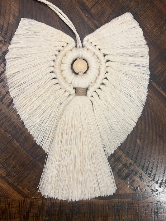 Macrame Angel Ornament, Angel wall hanging, boho wall decor, Christian gift, Christmas gift, Holiday home decor