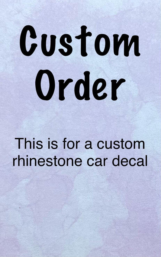 Custom Rhinestone Car Window Decal/rhinestone sticker/sticker/decal/custom