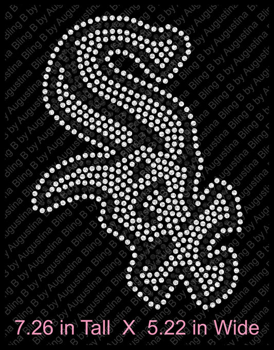 Rhinestone Sox Car Window Decal/rhinestone sticker/baseball decal/baseball/sport/sticker/chicago