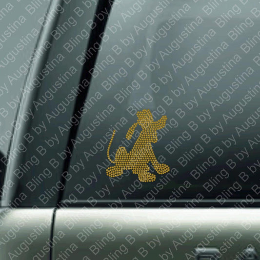 Pluto inspired Rhinestone decal/Car window decal/rhinestone sticker/decal/sticker