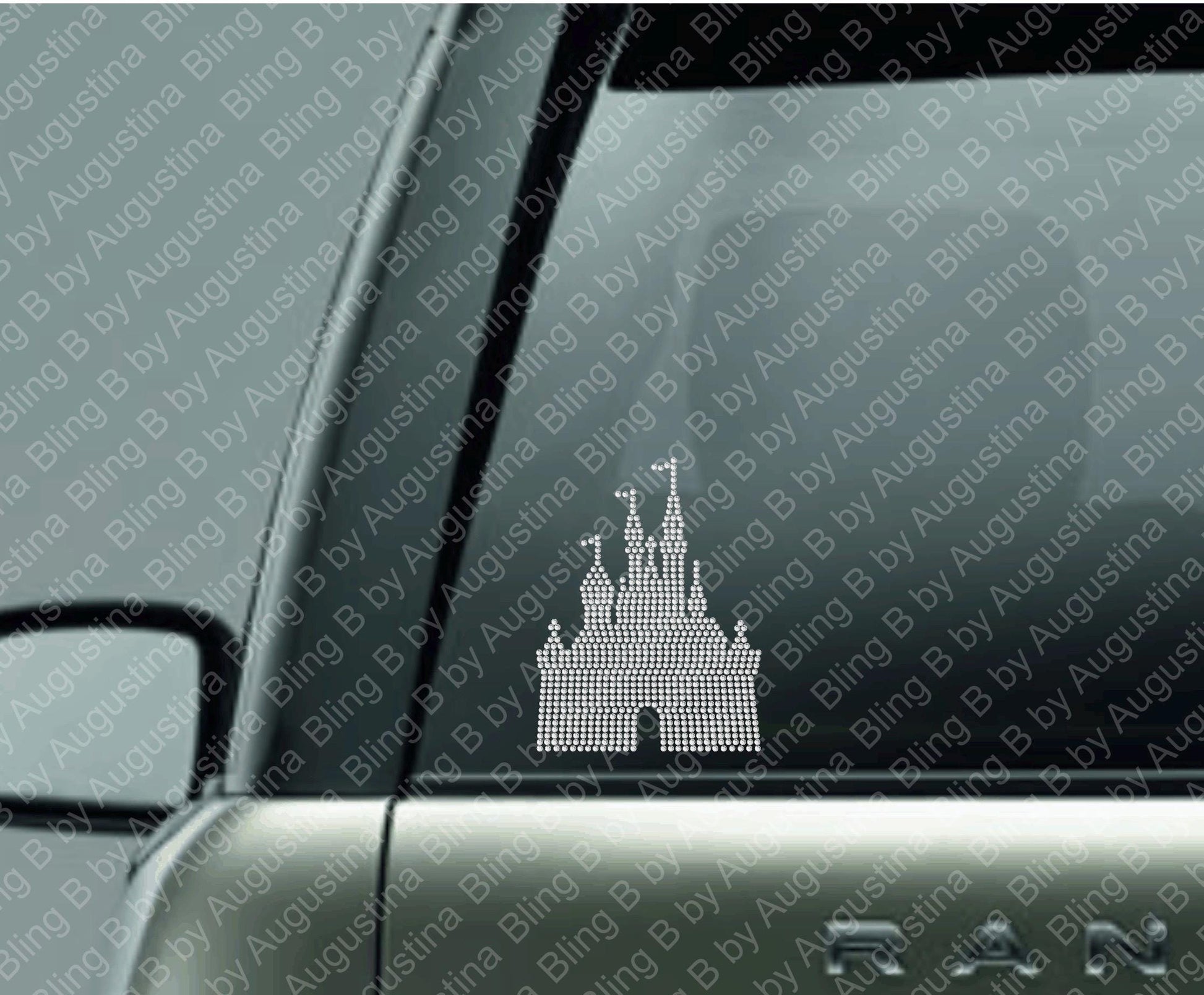 Princess Castle Rhinestone decal/Car window decal/rhinestone sticker/decal/sticker