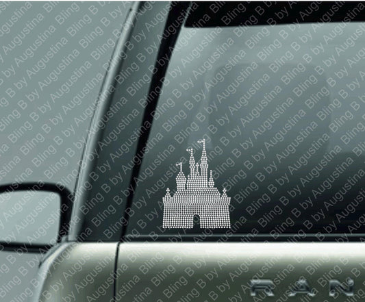 Princess Castle Rhinestone decal/Car window decal/rhinestone sticker/decal/sticker