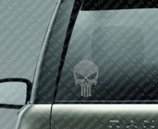 The Punisher Rhinestone Car Window Decal/rhinestone sticker/punisher decal/the punisher skull/sport/marvel/sticker/vigilante/frank castle
