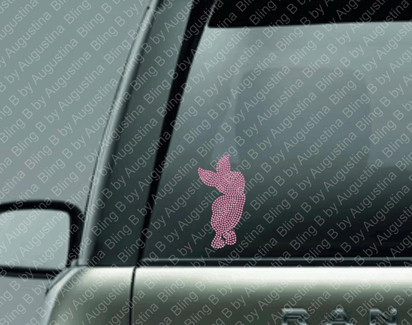 Piglet inspired Rhinestone decal/Car window decal/rhinestone sticker/decal/sticker