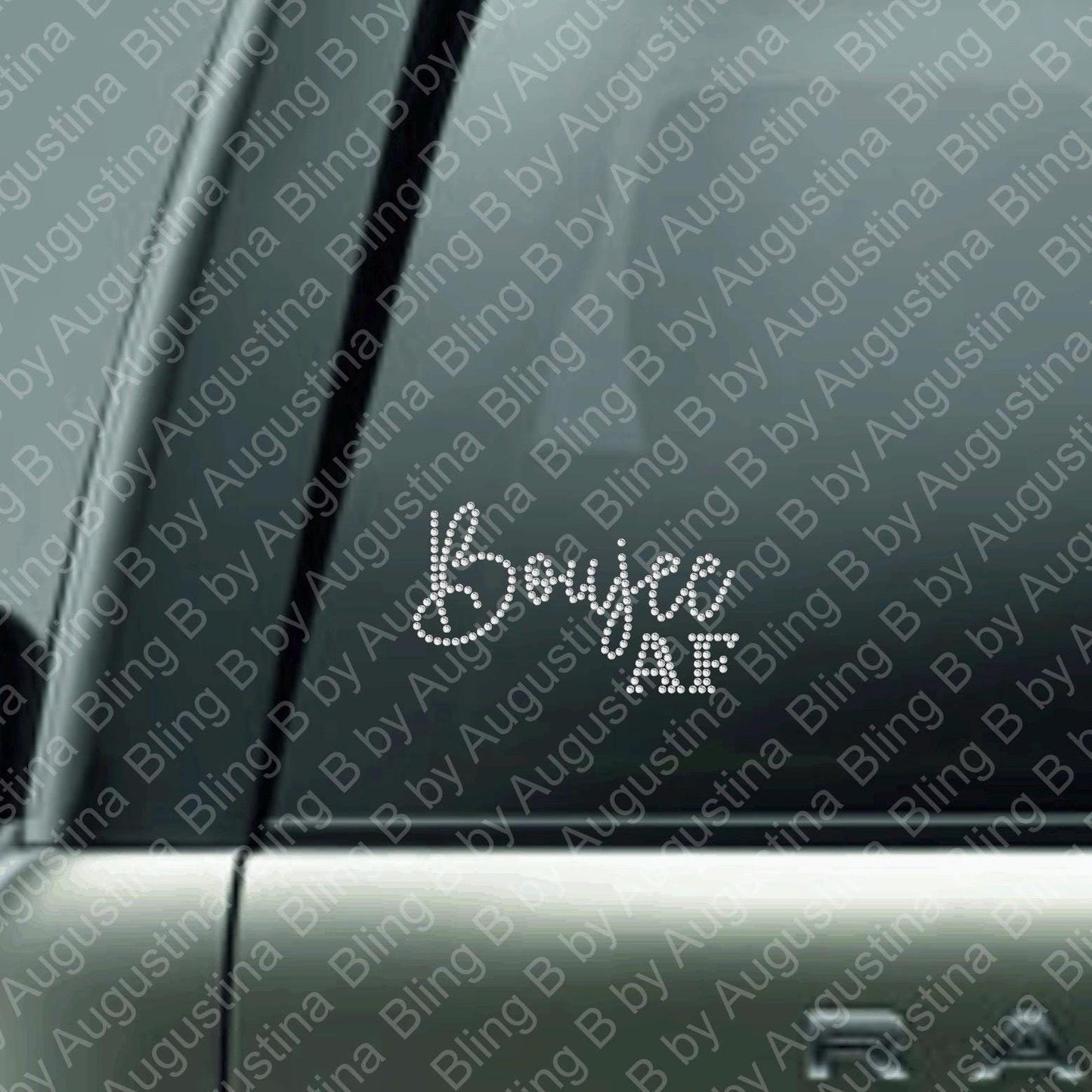 Boujee AF Rhinestone decal/Car window decal/rhinestone sticker/decal/sticker