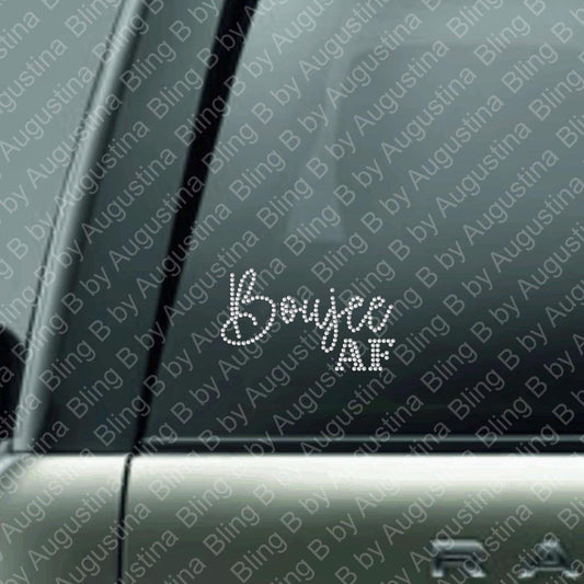 Boujee AF Rhinestone decal/Car window decal/rhinestone sticker/decal/sticker