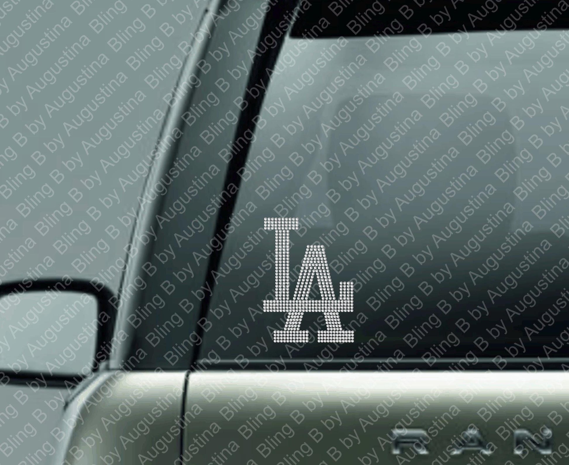 Rhinestone Dodgers Car Window Decal/rhinestone sticker/baseball decal/baseball/sport/sticker/LA