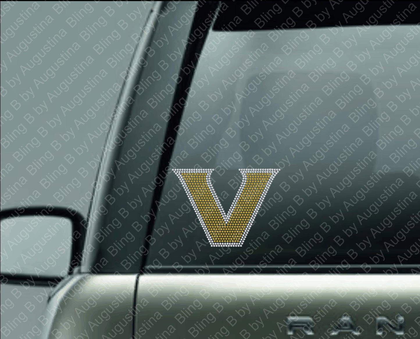 Rhinestone Vanderbilt inspired Car Window Decal/rhinestone sticker/sport/sticker/Vanderbilt/college
