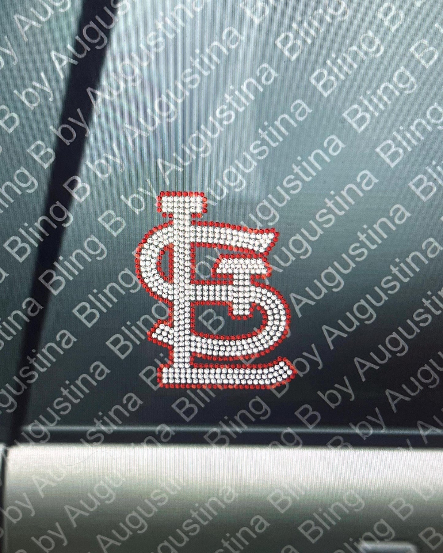 Rhinestone SL Car Window Decal/rhinestone sticker/baseball/sport/sticker/St Louis/Cardinals