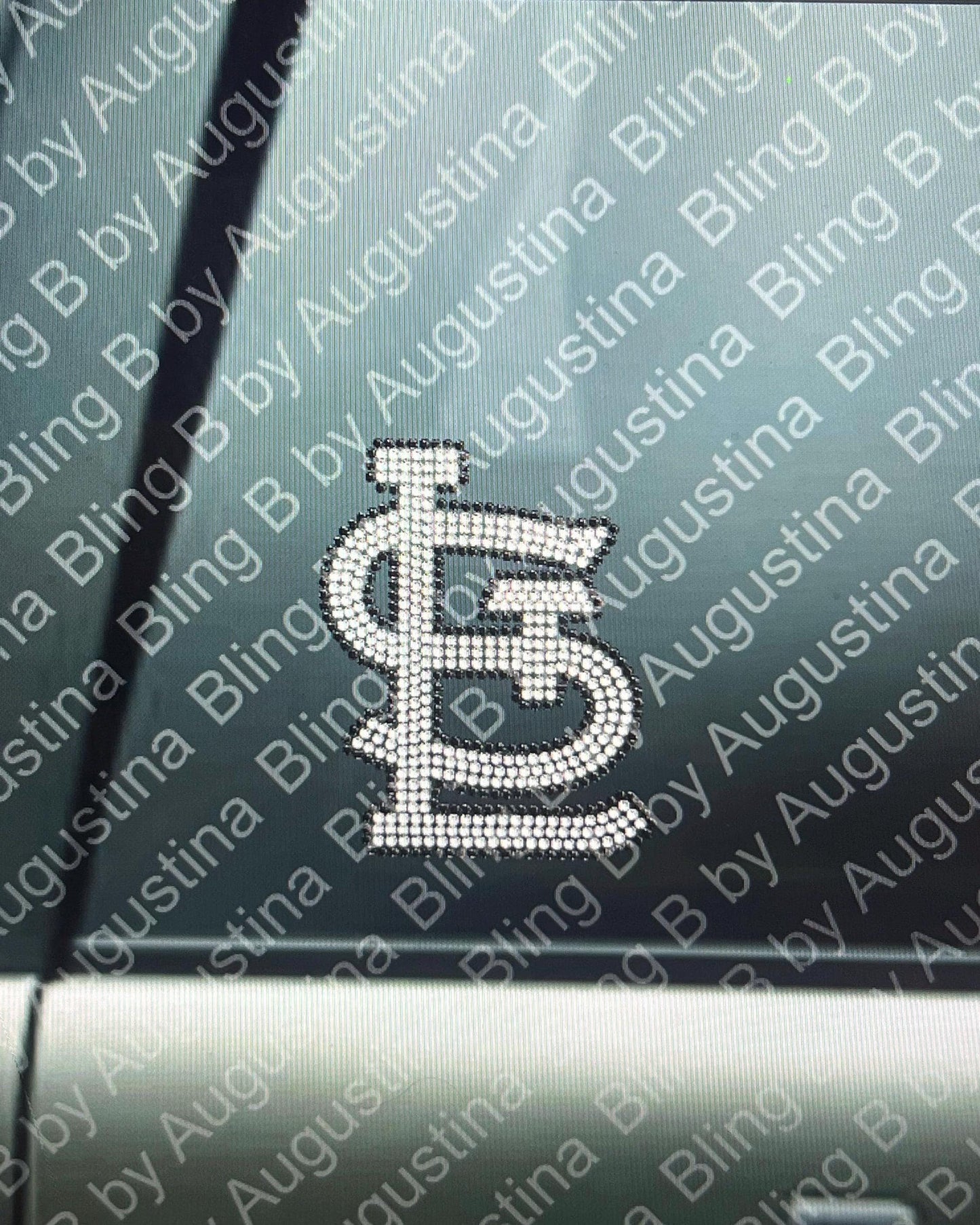 Rhinestone SL Car Window Decal/rhinestone sticker/baseball/sport/sticker/St Louis/Cardinals