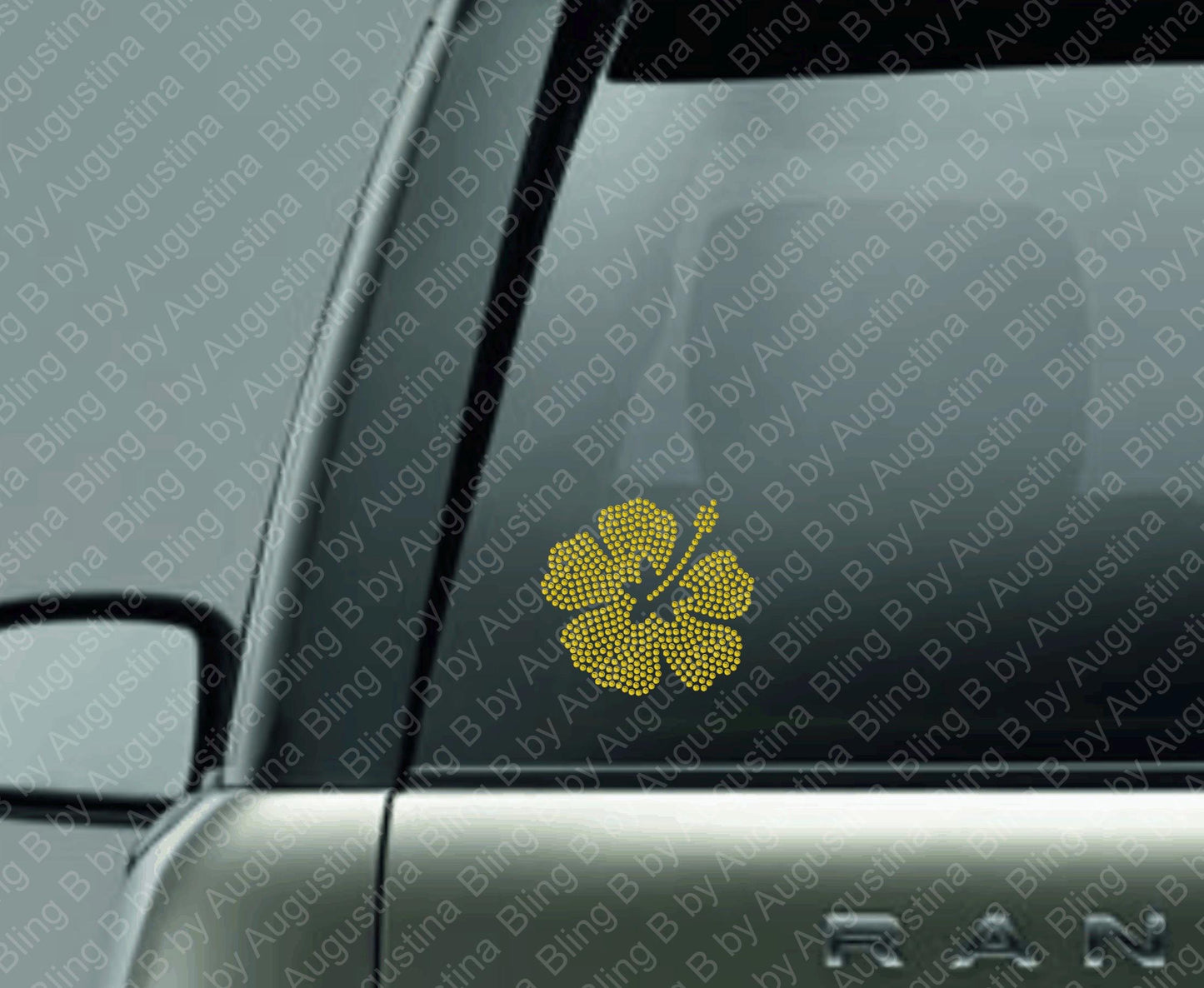 Hibiscus flower Rhinestone decal/Car window decal/rhinestone sticker/decal/sticker