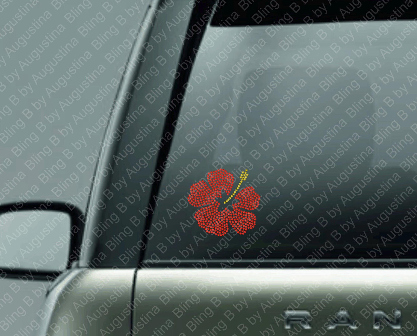Hibiscus flower Rhinestone decal/Car window decal/rhinestone sticker/decal/sticker