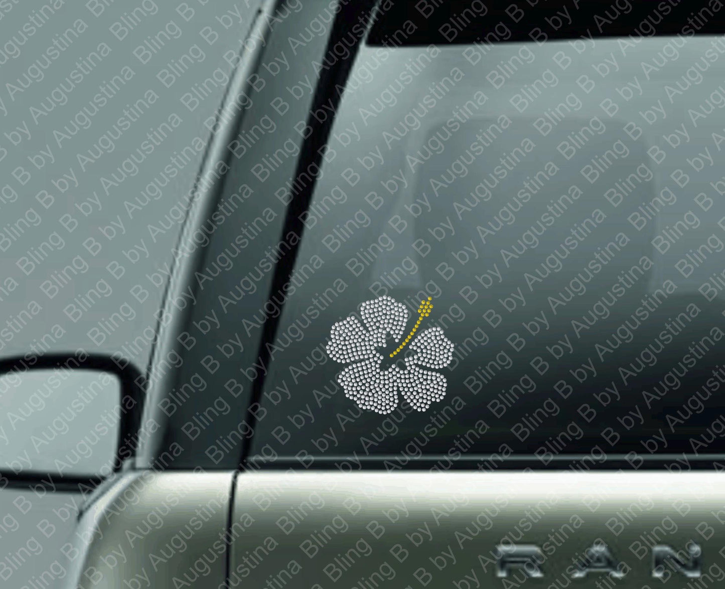 Hibiscus flower Rhinestone decal/Car window decal/rhinestone sticker/decal/sticker