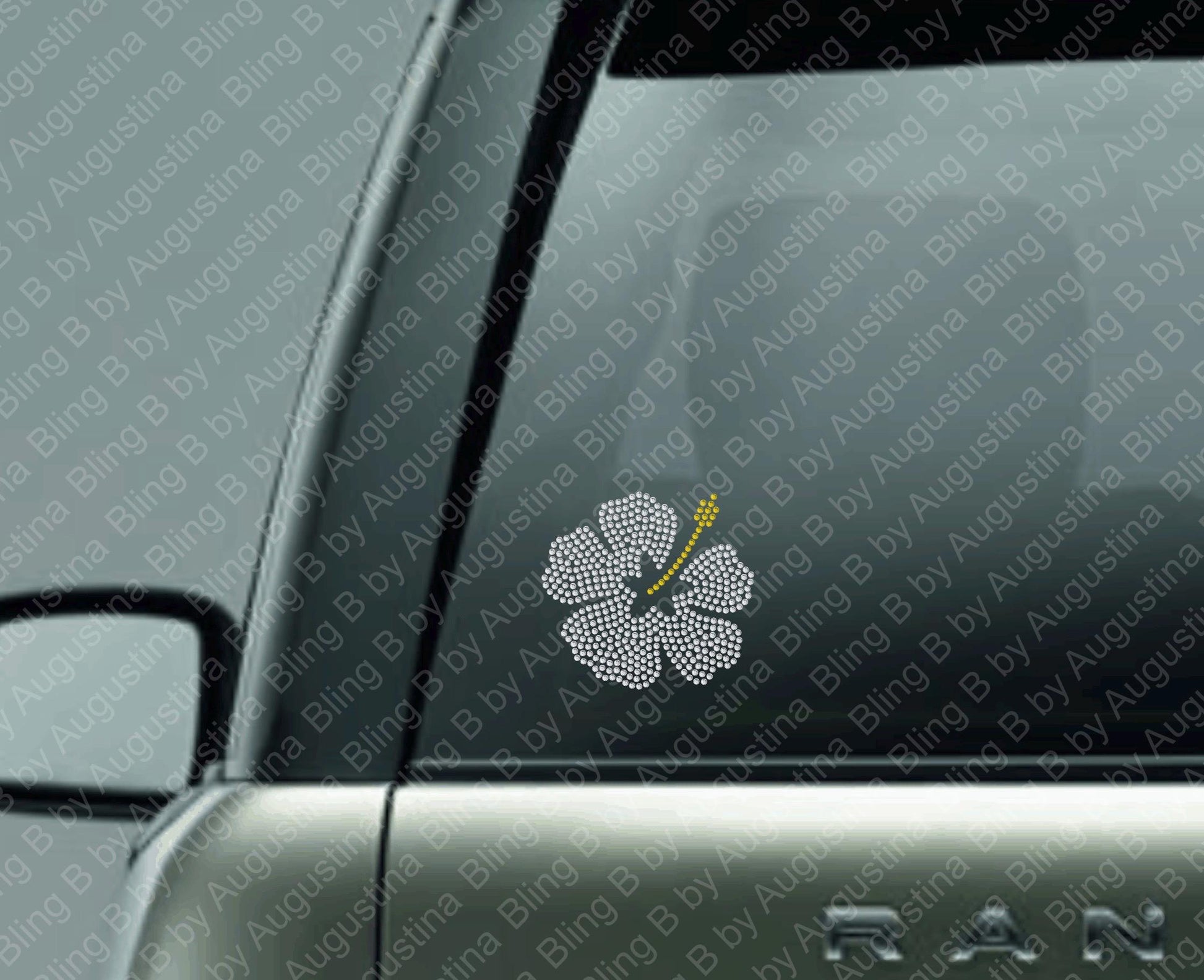 Hibiscus flower Rhinestone decal/Car window decal/rhinestone sticker/decal/sticker