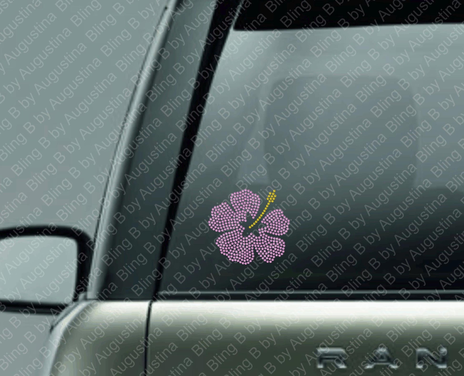Hibiscus flower Rhinestone decal/Car window decal/rhinestone sticker/decal/sticker
