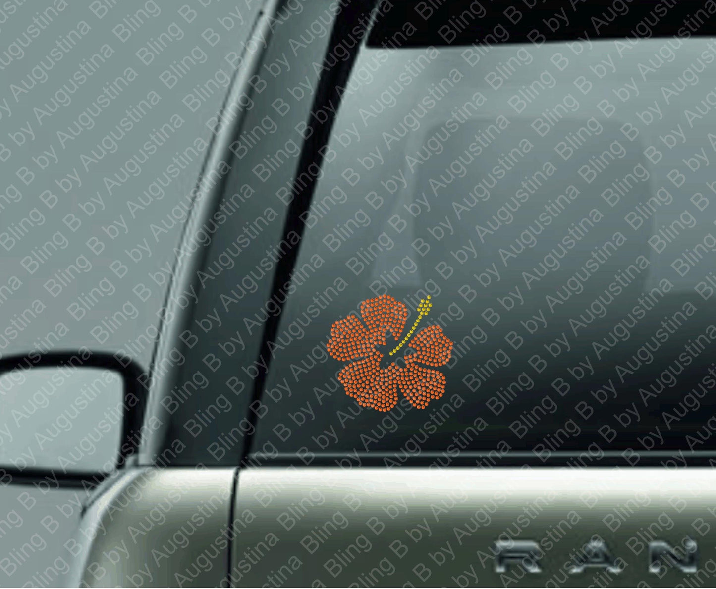 Hibiscus flower Rhinestone decal/Car window decal/rhinestone sticker/decal/sticker