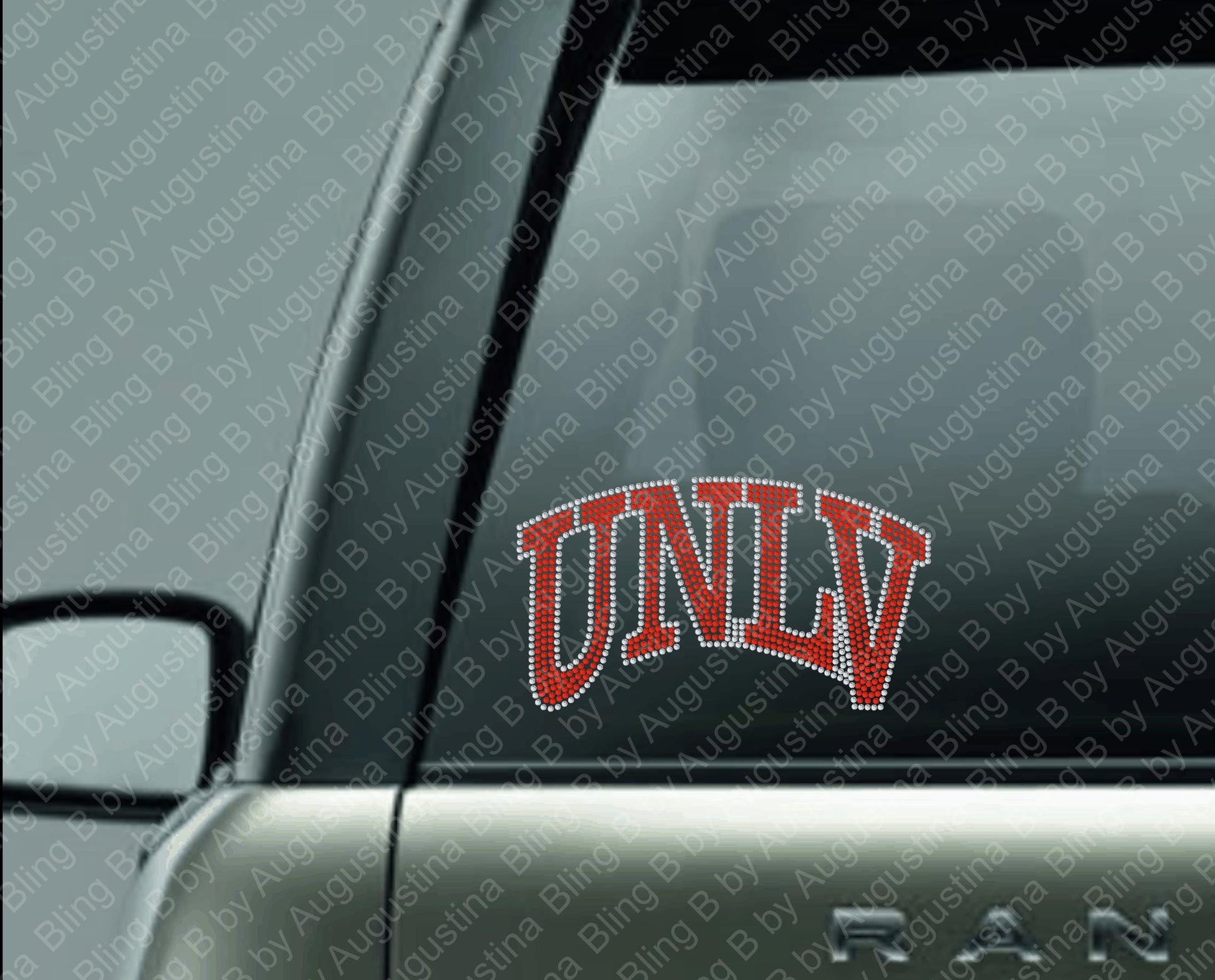 Rhinestone UNLV Car Window Decal/rhinestone sticker/sport/sticker/Nevada/Las Vegas