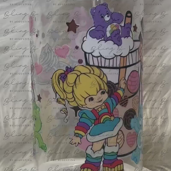 80’s Friends Character glass Libby cup, Libby glass tumbler, iced coffee cup, beer can glass cup, 16 oz, smoothie cup, cafecito